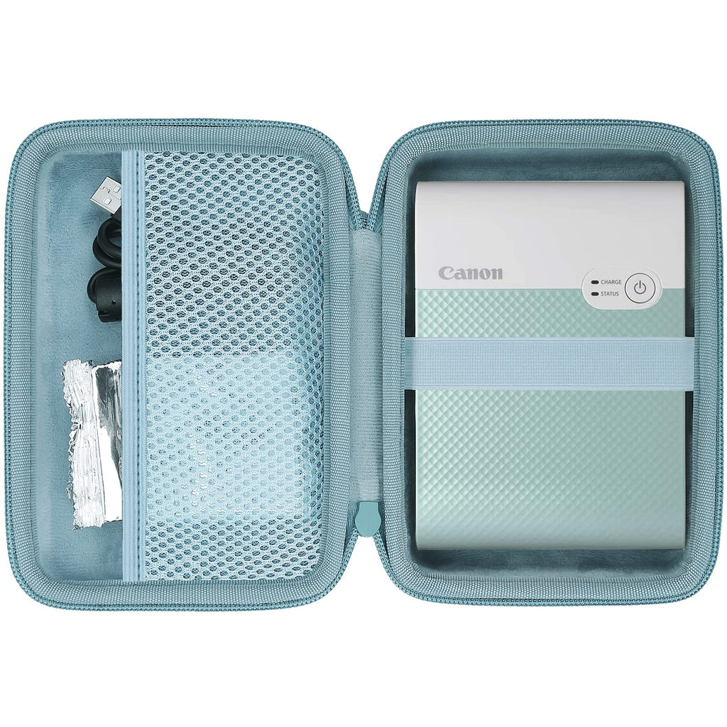  [AUSTRALIA] - co2CREA Hard Travel Case Replacement for Canon SELPHY QX10 Portable Square Photo Printer (for SELPHY QX10, Green Case) for SELPHY QX10