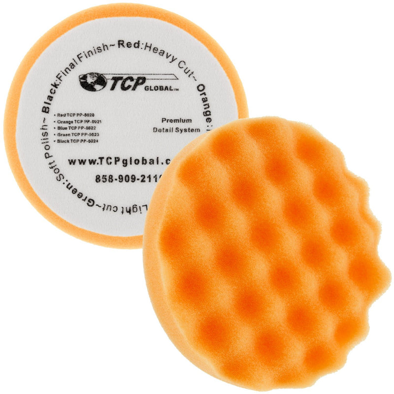  [AUSTRALIA] - TCP Global 6.7" 6-Pad Waffle Foam & Wool Polishing Grip Pad Set