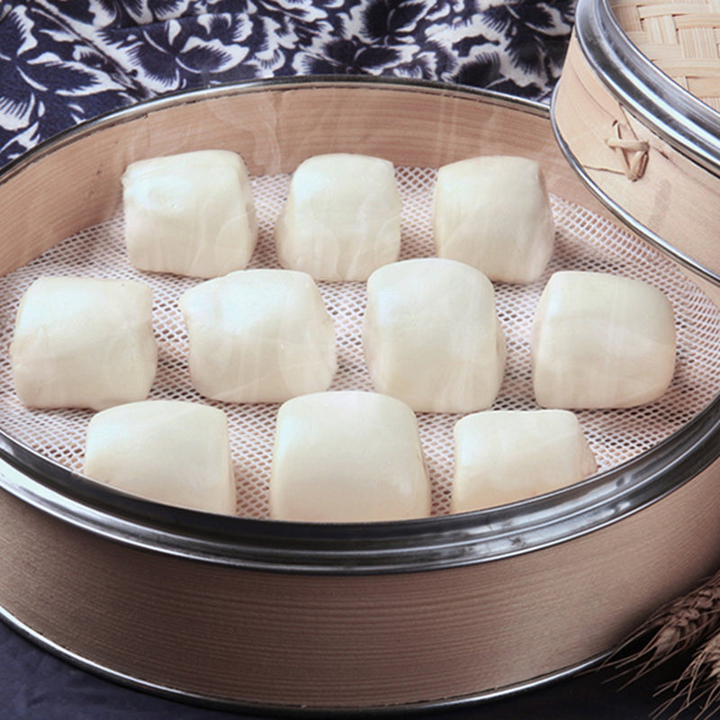  [AUSTRALIA] - GUCUJI 4Pcs 10 inch Non stick Silicone Steamer Liners Mesh Mat Pad Steamed Buns Dumplings Baking Pastry Dim Sum Mesh