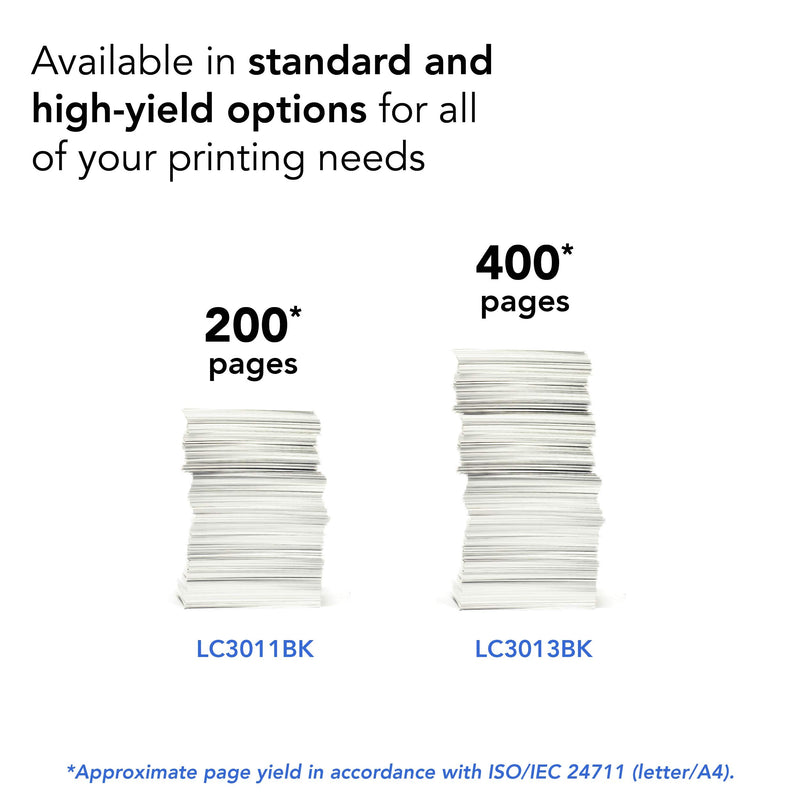 Brother Printer LC3011BK Singe Pack Standard Cartridge Yield Upto 200 Pages LC3011 Ink Black - LeoForward Australia