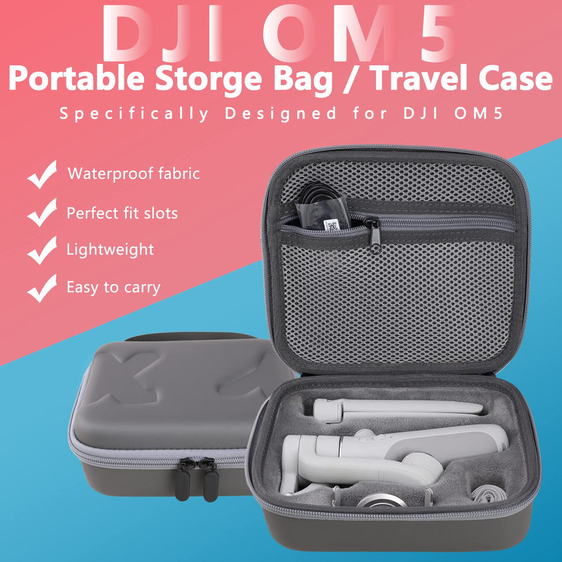  [AUSTRALIA] - OM 5 Carrying Case, Dustproof Portable Storage Bag for DJI OM 5 Smartphone Gimbal Stabilizer - Fit Tripod and Accessories, Drop-Proof, Velvet Interior, Can Be Put in Backpack