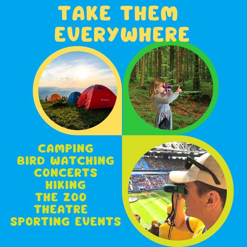  [AUSTRALIA] - Binoculars for Kids 8x21 High-Resolution - Kids Binoculars Gift Set for Boys & Girls, Shockproof & Compact for Bird Watching, Travel, Hiking, Camping, Hunting, Children Outdoor Gear Green/Blue