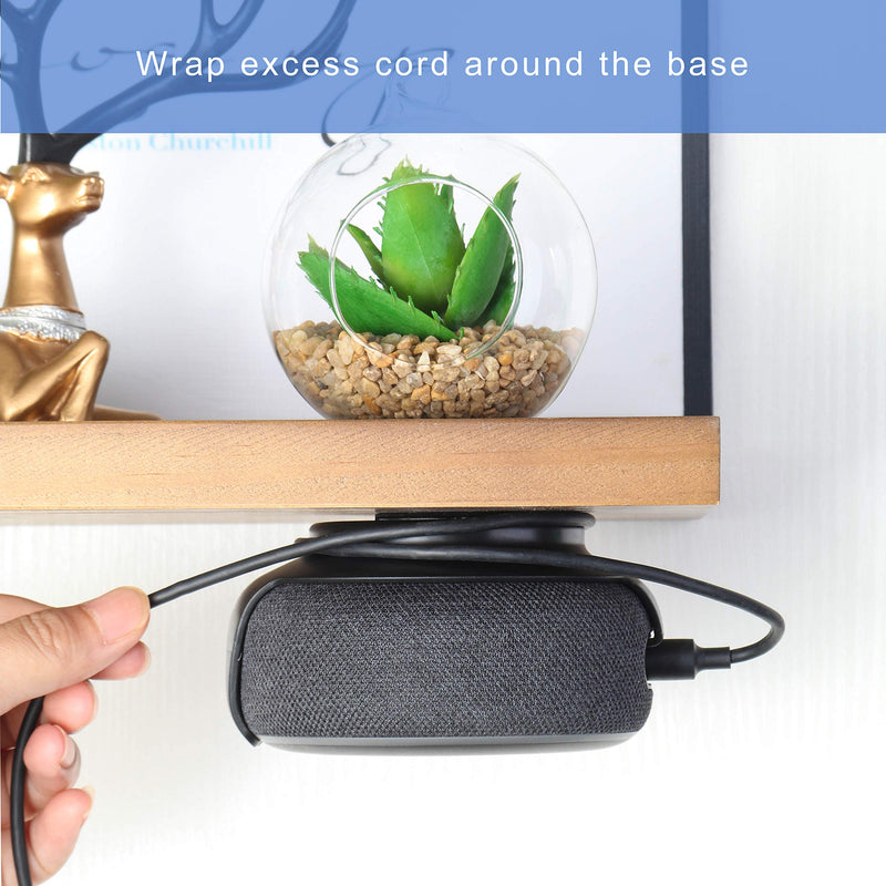  [AUSTRALIA] - WIDEPLORE Echo Dot Wall Mount Holder for 3rd Generation, Built-in Cable Management Space-Saving Accessories for Dot(3rd Gen) Smart Speakers, with Sticking Tape and Drill Nail-Black Black