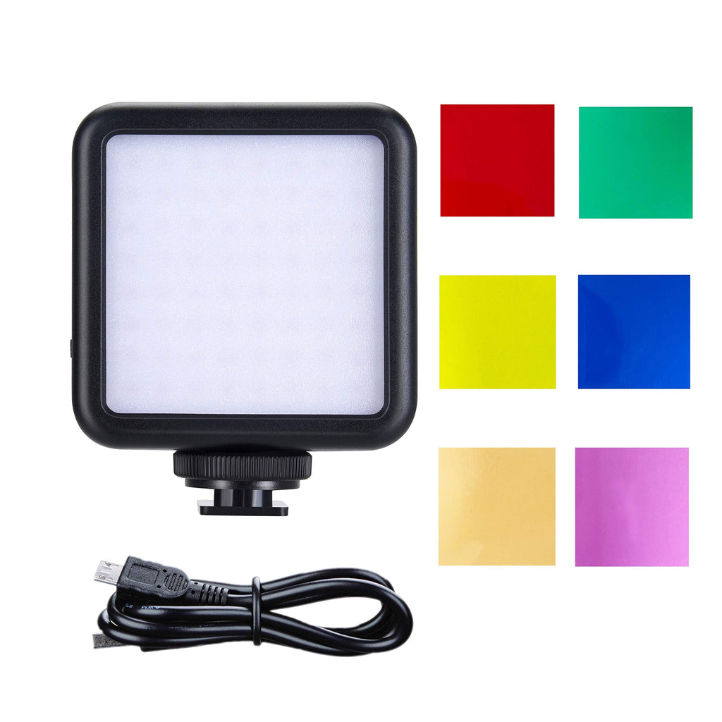  [AUSTRALIA] - Suptig Mini LED Video Ligh, 2500Mah 64 Dimmable Hight Power LED Panel Vide Light, Color Filters Compatible for Mobile 2 OM 4 Pocket Zhiyun Smooth Sony Canon Nikon Gopro DJI OSMO