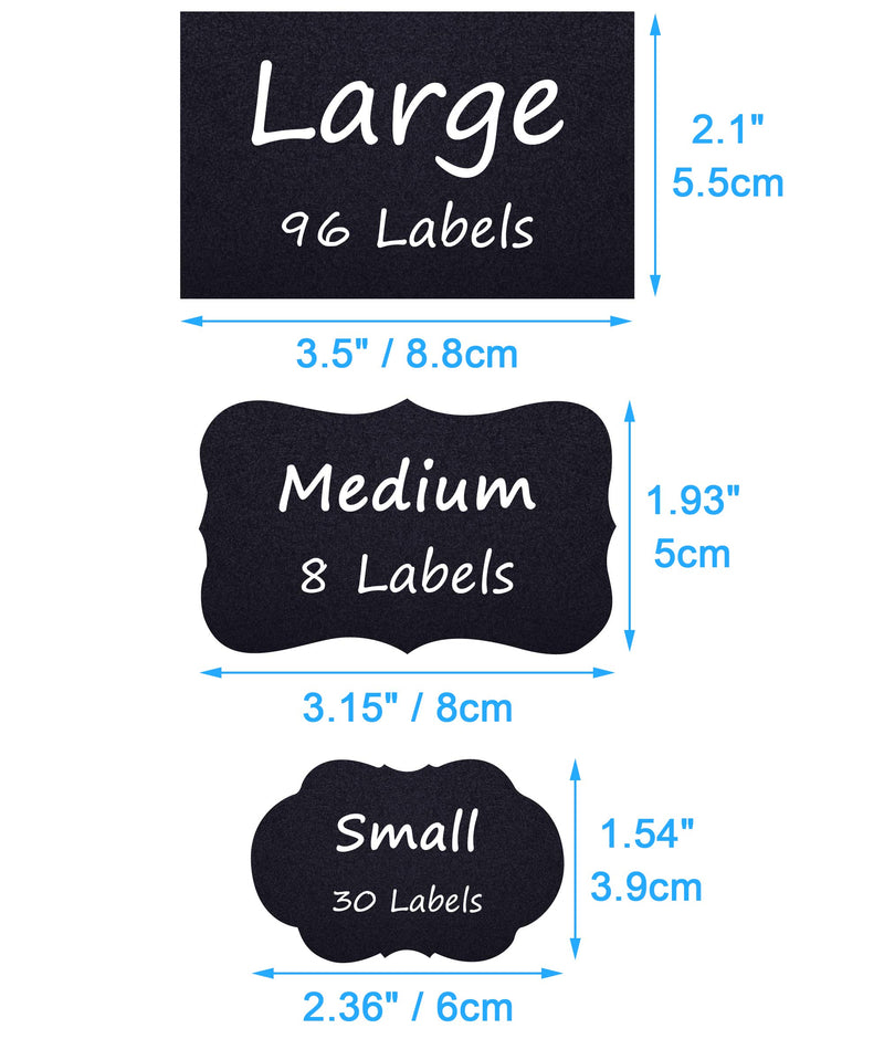 Wisdompro 134 Chalkboard Labels with 2 Markers, Removable and Waterproof Blackboard Stickers for Mason Jars, Glass, Bottle, Container, Canister, Storage Bins and Pantry, Organize Your Home and Kitchen - LeoForward Australia