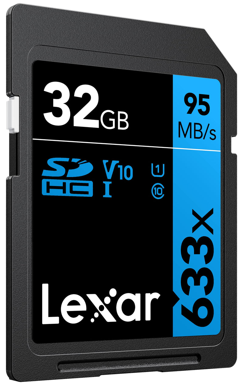 Lexar Professional 633x 32GB (2-Pack) SDHC UHS-I Card, Up To 95MB/s Read, for Mid-Range DSLR, HD Camcorder, 3D Cameras, LSD32GCB1NL6332 (Product Label May Vary) 2 Pack 32GB 2 Pack - LeoForward Australia