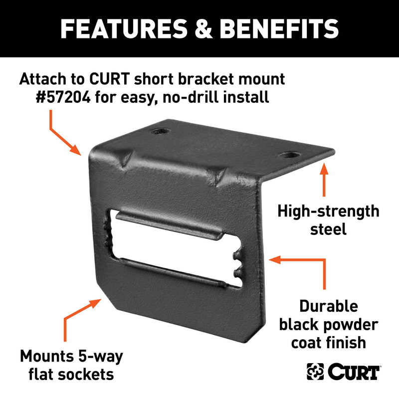  [AUSTRALIA] - CURT 58303 Vehicle-Side Trailer Wiring Harness Mounting Bracket for 5-Way Flat