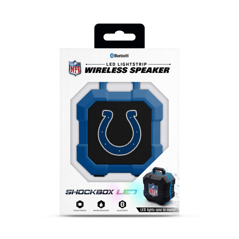 NFL Indianapolis Colts Shockbox LED Wireless Bluetooth Speaker, Team Color - LeoForward Australia
