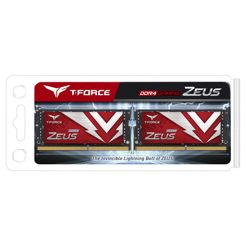  [AUSTRALIA] - TEAMGROUP T-Force Zeus DDR4 SODIMM 16GB (2x8GB) 3200MHz (PC4-25600) 260 Pin CL22 Laptop Memory Module Ram - TTZD416G3200HC22DC-S01 16GB (8GBx2) - 3200MHz C22 Red - Dual Channel