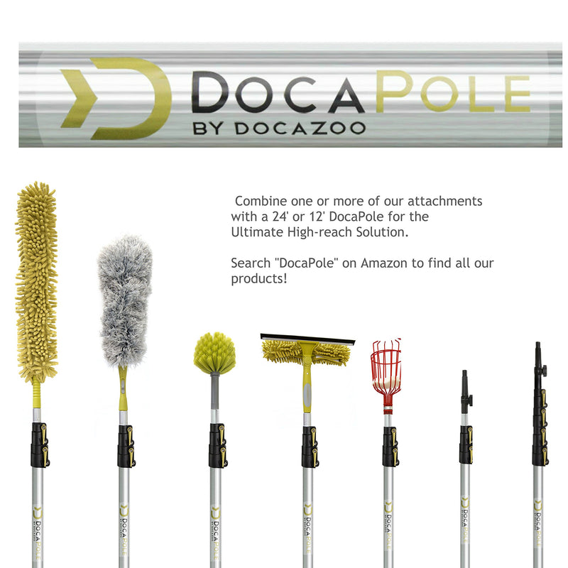 DocaPole Hard Bristle Deck Brush and Bi-Level Scrub Brush Extension Pole Attachment (11”) | Long Handle Scrub Brush and Deck Brush for Deck, House Siding, Brick, Concrete and more (Pole Not Included) - LeoForward Australia