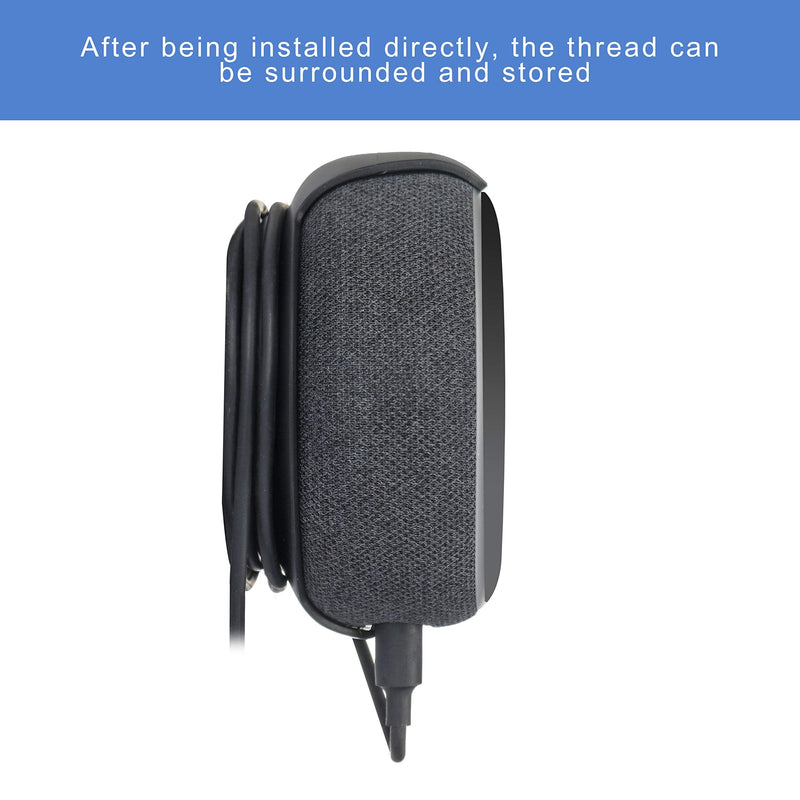  [AUSTRALIA] - WIDEPLORE Echo Dot Wall Mount Holder for 3rd Generation, Built-in Cable Management Space-Saving Accessories for Dot(3rd Gen) Smart Speakers, with Sticking Tape and Drill Nail-Black Black