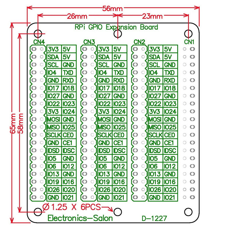  [AUSTRALIA] - Electronics-Salon RPi GPIO Expansion Extension Module Board, for Raspberry Pi 3/2 Pi Model B+ Zero.