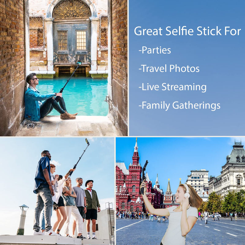  [AUSTRALIA] - Fugetek 51" Professional Selfie Stick Tripod, 100% All Aluminum Stick & Legs, Lightweight, Detachable Bluetooth Remote, Portable All in One, Compatible with iPhone & Android, Non Skid Feet, Black