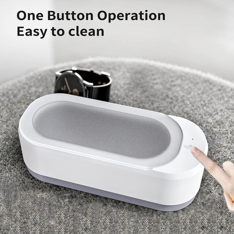  [AUSTRALIA] - 2022 Ultrasonic Jewelry Cleaner, Jewelry Cleaner with 46kHZ 12OZ(350ml) Stainless Steel Tank for Eye Glasses, Watches, Earrings, Ring, Necklaces, Coins, Razors 12oz (350ml)