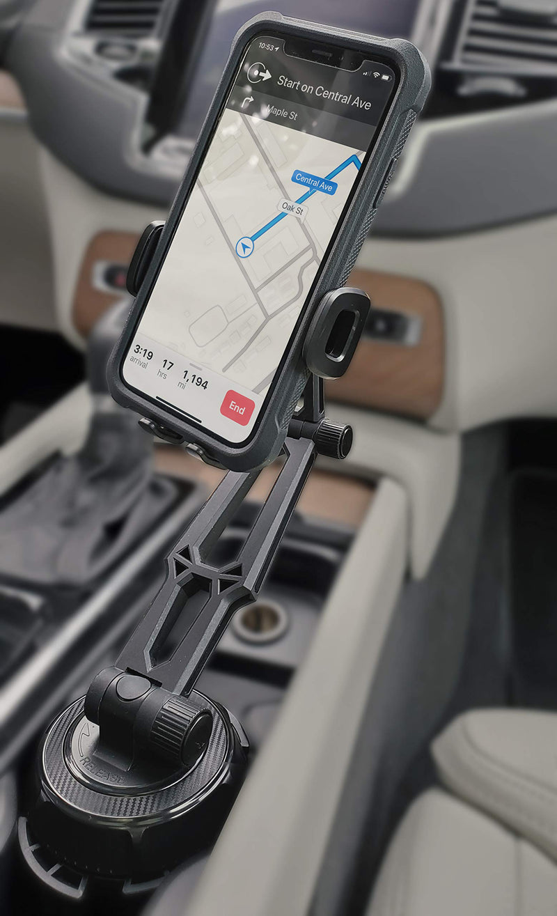  [AUSTRALIA] - Encased Cup Phone Holder for Cars, Trucks and Vans (Fully Adjustable) Universal Cellphone Cradle Mount for iPhone 12/13/14 Pro Max/11/Xs Max/XR & Samsung Galaxy S9/S10/S20/S21/S22/ S23 Plus/Ultra