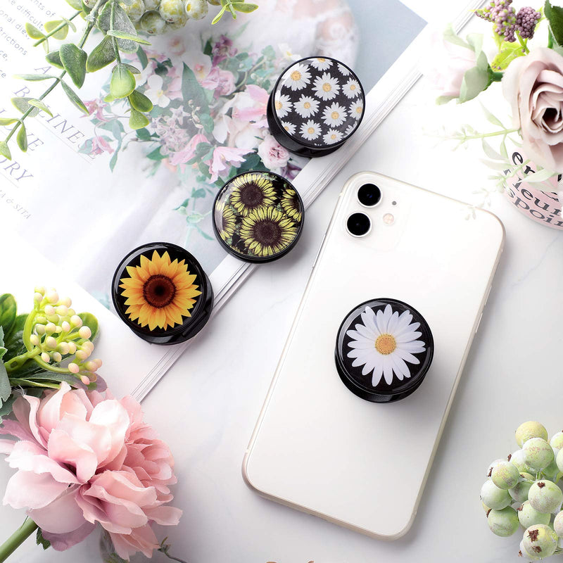 Konohan 4 Pieces Flower Expanding Stand Holder Daisy and Sunflowers Finger Stand Holders Foldable Expanding Stand Holder Phone Grip Socket Holder for Most Phone Cases and Tablets - LeoForward Australia