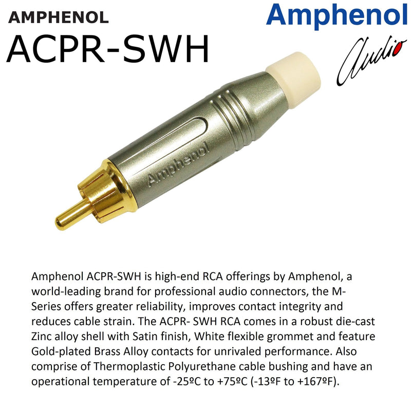  [AUSTRALIA] - WORLDS BEST CABLES 0.5 Foot – Directional High-Definition Audio Interconnect Cable Pair Custom Made Using Mogami 2549 Wire and Amphenol ACPR Die-Cast, Gold Plated RCA Connectors