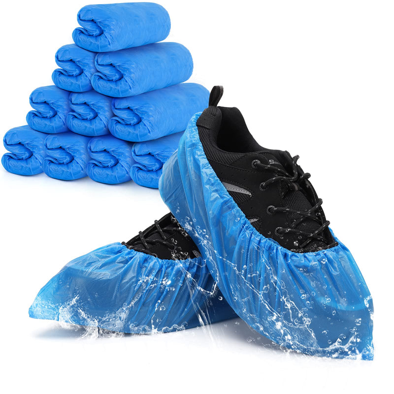  [AUSTRALIA] - Shoe Covers Disposable Non Slip - 100 Pack (50 Pairs), Premium Waterproof and Recyclable Shoe Booties Covers for Indoors, Fits Up To 11 US Men and 13 US Women Size