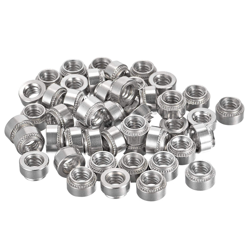  [AUSTRALIA] - uxcell Self -Clinching Nuts,1/4-20 x 0.22-Inch Stainless Steel Rivet Nut Round Head Steel Metal Sheet Mounting Hardware Fastener 100pcs 1/4-20x5.59mm