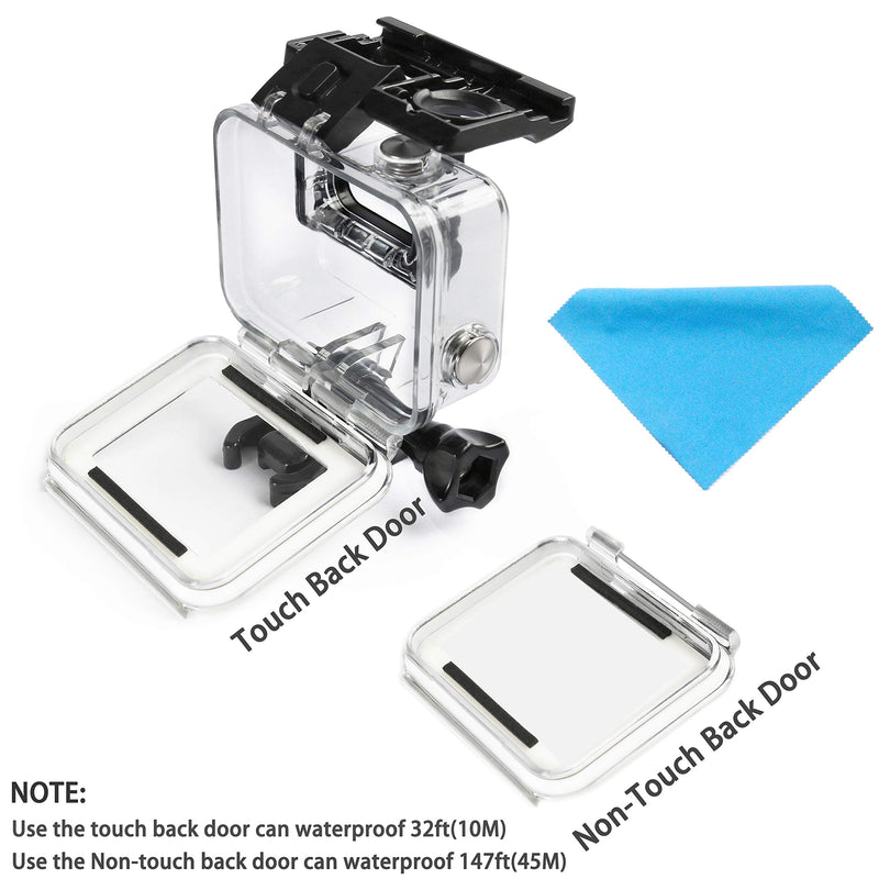  [AUSTRALIA] - Suptig Case Housing Waterproof Case for Gopro Hero 7 Black Gopro Hero 5 Gopro Hero 6 Gopro Hero 2018 Action Camera Waterproof 147ft(45Meters)