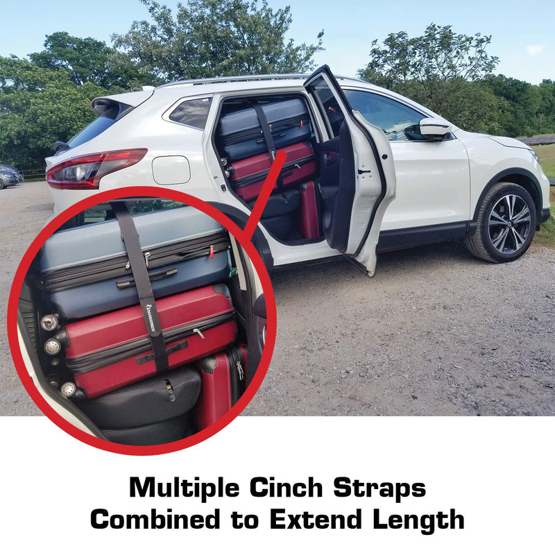  [AUSTRALIA] - Reusable Cinch Straps 2" x 40" - 6 Pack, Multipurpose Strong Gripping, Quality Hook and Loop Securing Straps (Black) 2" x 40"