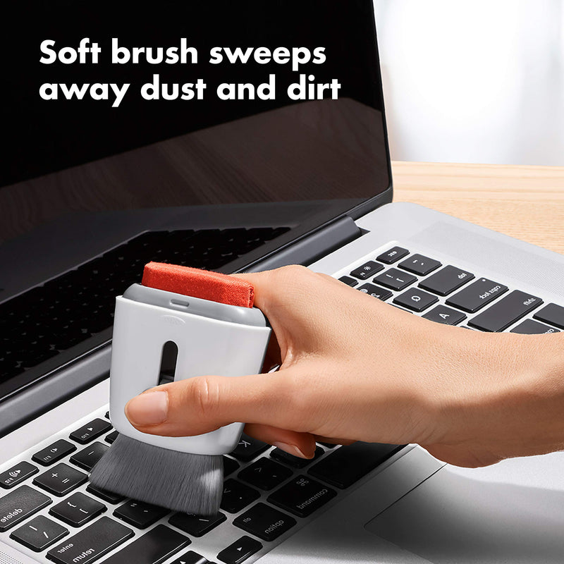OXO Good Grips Sweep & Swipe Laptop Cleaner, White, One Size Laptop & Screen Cleaner - LeoForward Australia
