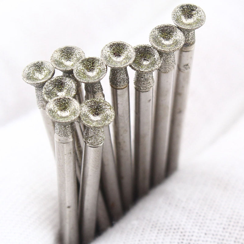 JINGLING Diamond Grinding Head 4mm Spherical CONCAVE Stone Carving Burrs 30Pcs Head Diameter: 4mm (5/32") - LeoForward Australia