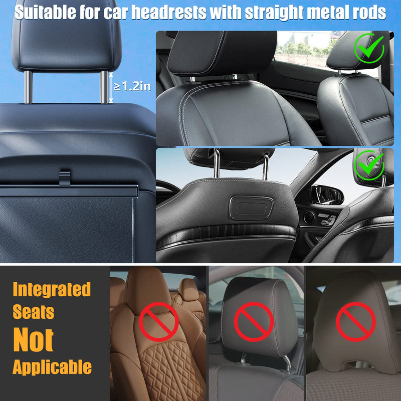  [AUSTRALIA] - najiaxiaowu Headrest Tablet Holder for Car,ipad Headrest Mount for Car Fits for 5.5-10.2 Inch Phones/Tablet/ipad Car Tablet Holder with 360° Rotating Adjustable Road Trip Essentials for Kids,Black