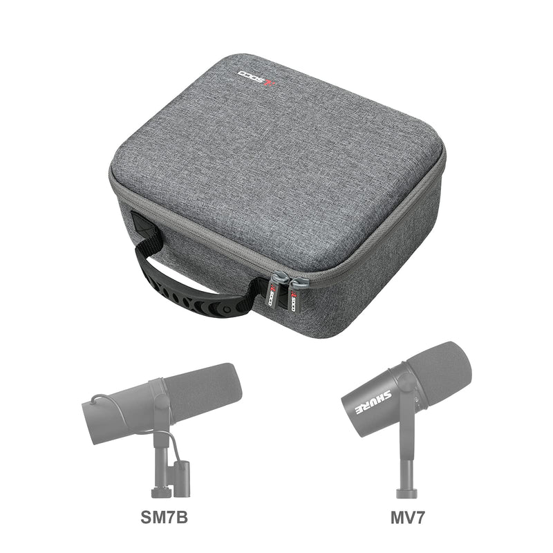  [AUSTRALIA] - RLSOCO Case for Shure SM7B Vocal Dynamic Microphone/Shure MV7 USB Podcast Microphone (Grey) Grey