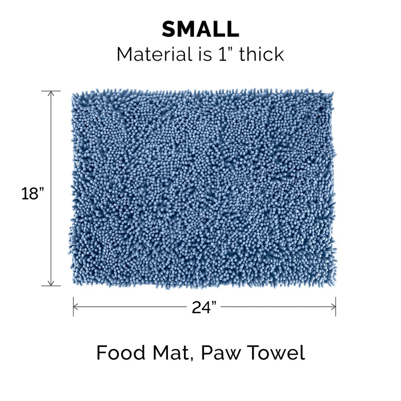 Furhaven Pet Products - ThermaNAP Cat Bed Pad, ThermaNAP Dog Blanket Mat, Self-Warming Waterproof Throw Blanket, Muddy Paws Absorbent Towel Floor Rug, and More Chenille Blue Small (Pack of 1) Shammy Towel Rug - LeoForward Australia