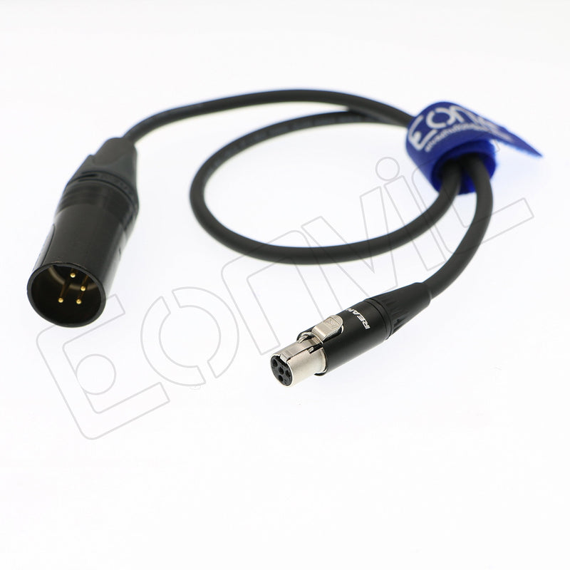  [AUSTRALIA] - Eonvic Mini XLR to 4 pin XLR Power Cable for NC3MXX-B TV Logic straight cable