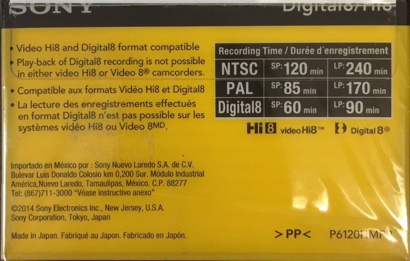  [AUSTRALIA] - Sony Hi-8 HMPD 120 minute 2-Pack Video Camcorder Cassette Tapes