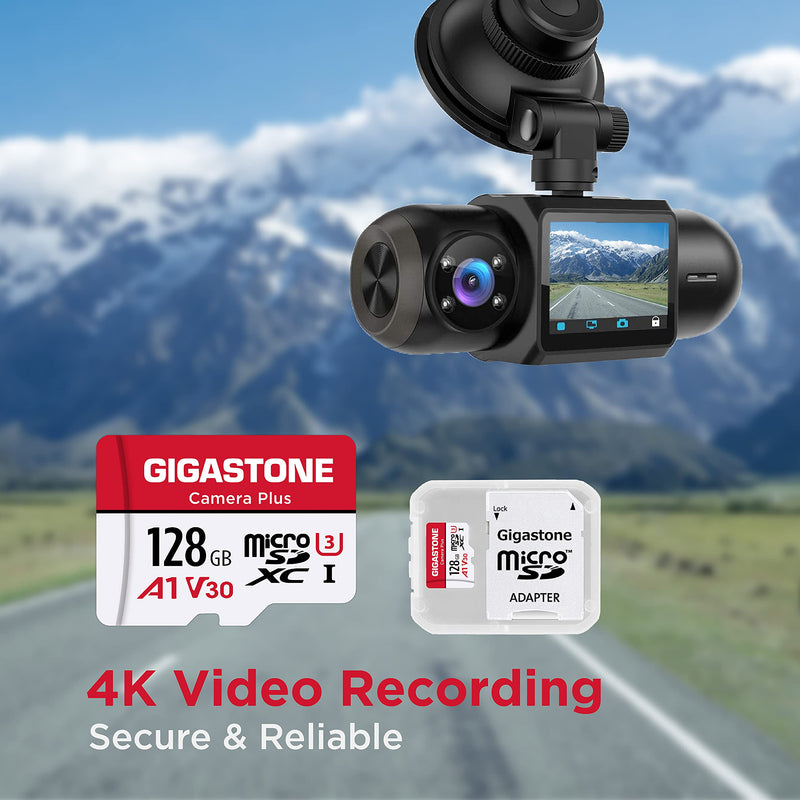  [AUSTRALIA] - Gigastone 128GB Micro SD Card, Camera Plus, GoPro, Action Camera, Sports Camera, High Speed 100MB/s, 4K Video Recording, MicroSDXC Memory Card UHS-I A1 V30 U3 Class 10 128GB Camera Plus 1-Pack