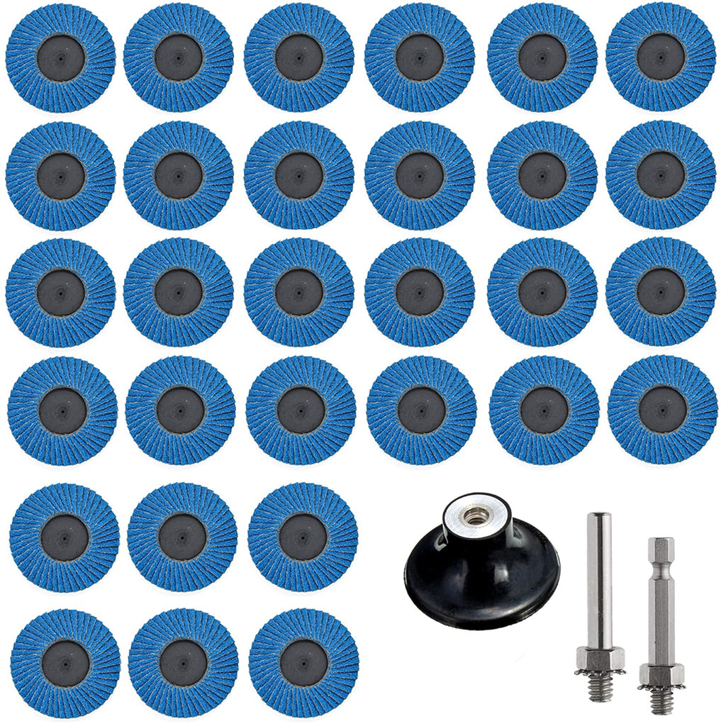  [AUSTRALIA] - 2 inch/50mm serrated discs 32 pieces grinding disc grit 40 grit 60 grit 80 for polishing deburring