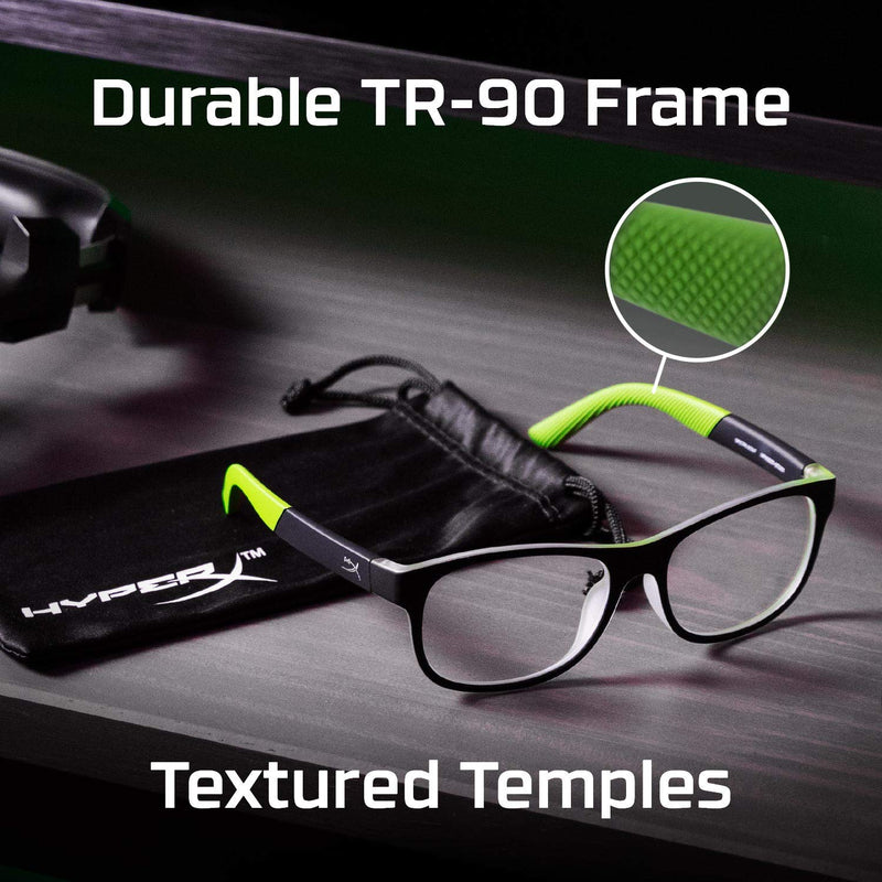  [AUSTRALIA] - HyperX Spectre Scout - Gaming Eyewear, Glasses for Kids, Blue Light Blocking, UV Protection, Crystal Clear Lenses, TR-90 Frame, Microfiber Pouch, Square Eyewear Frame - White