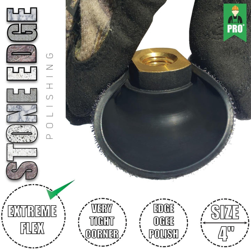  [AUSTRALIA] - Stadea RBP103K 4" Rubber Backing Pad Extremely Flexible with Hook and Loop Backing - Arbor 5/8" 11