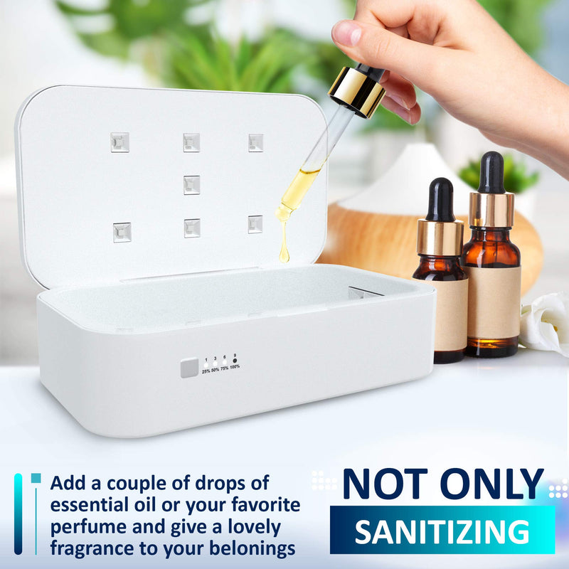  [AUSTRALIA] - UV Light Phone Sanitizer with Fast Wireless Charger | Cell Phone Sterilizer | UVC Cleaning Portable Box for Smartphones, Makeup Tools, Credit Cards, Keys, Glasses | Disinfector EPA: 97272-CHN-1