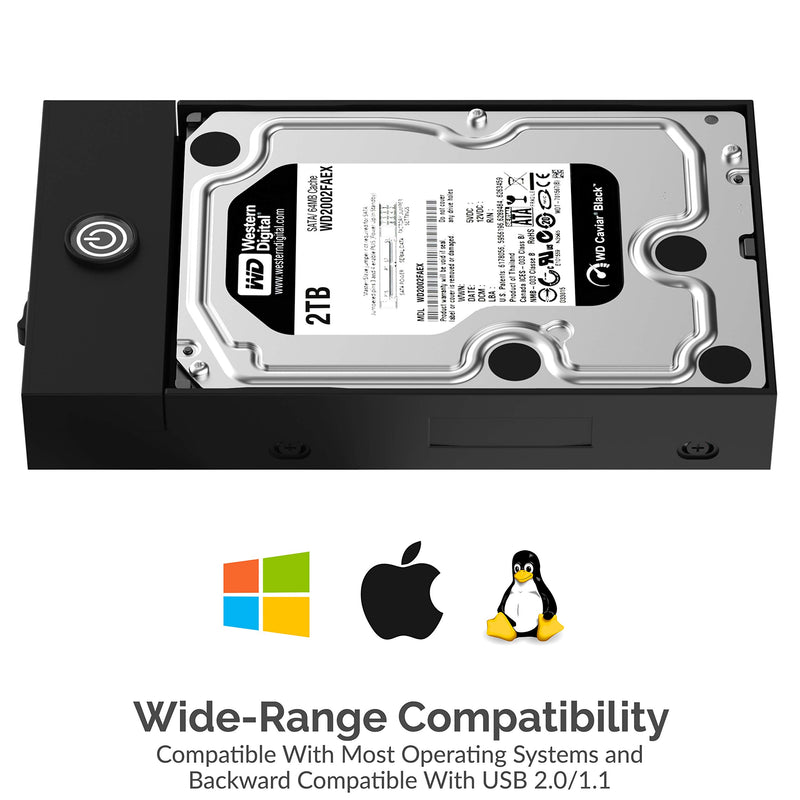  [AUSTRALIA] - Sabrent USB 3.0 Tool-Free Enclosure for 2.5” and 3.5” Internal SATA Hard Drives (EC-KSL3)