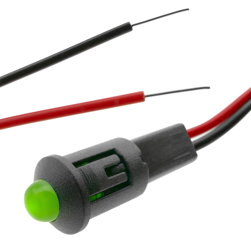  [AUSTRALIA] - BeMatik - Pilot LED light 8mm 12VDC indicator light green color