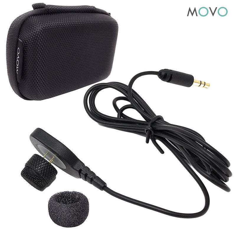  [AUSTRALIA] - MOVO PRO DISCREET Mini Lavalier Pin Microphone Concealed Omnidirectional Lapel Mic for Recording YouTube, Stage, Podcast, Presentations on DSLR Cameras, Camcorders, Recorders with 3.5mm TRS Jack