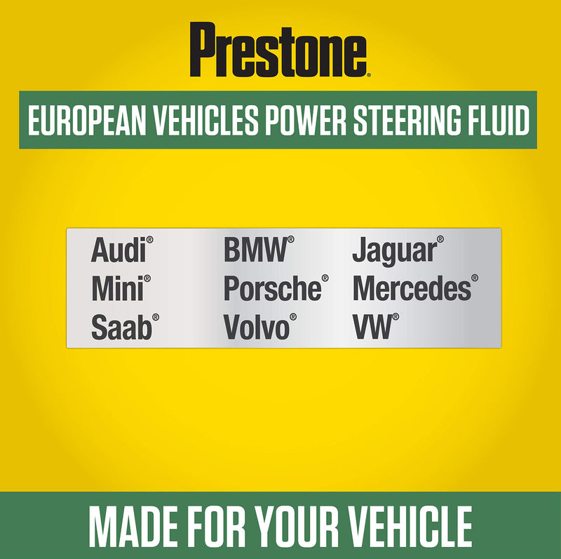 Prestone AS268 Power Steering Fluid for European Vehicles, Synthetic, 100,000 Mile, 12 oz. - LeoForward Australia