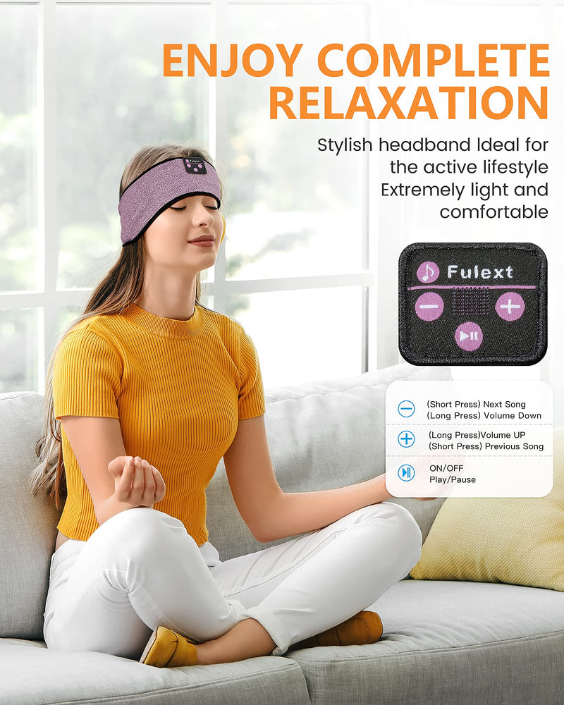  [AUSTRALIA] - Sleep Headphones Headband, Lavince Sleeping Headphones Music Sleeping Headband Ultra-Soft Headband Headphones for Side Sleepers, Sleeping Gifts for Men Women Grandparents Colleague Friend Purple