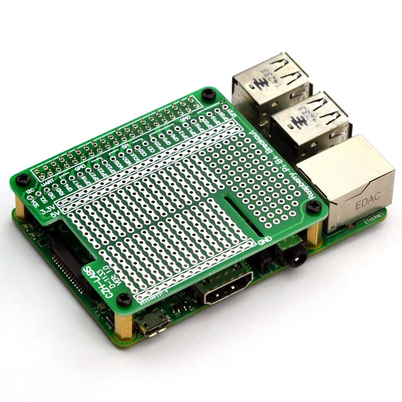  [AUSTRALIA] - CZH-LABS Electronics-Salon 4X Prototype Breakout PCB Shield Board Kit for Raspberry Pi 3 2 B+ A+, Breadboard DIY.