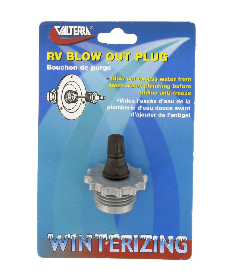  [AUSTRALIA] - Valterra P23508VP Gray RV Blow-Out Plug with Shrader Valve