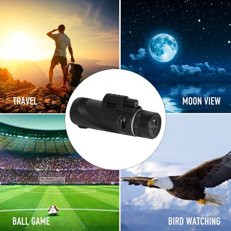  [AUSTRALIA] - 40x60 HD Monocular Telescope for Adults with Smartphone Adapter Tripod Hand Strap - High Powered Monoculars Suitable for Bird Watching Sports Hiking Traveling 40x60 HD