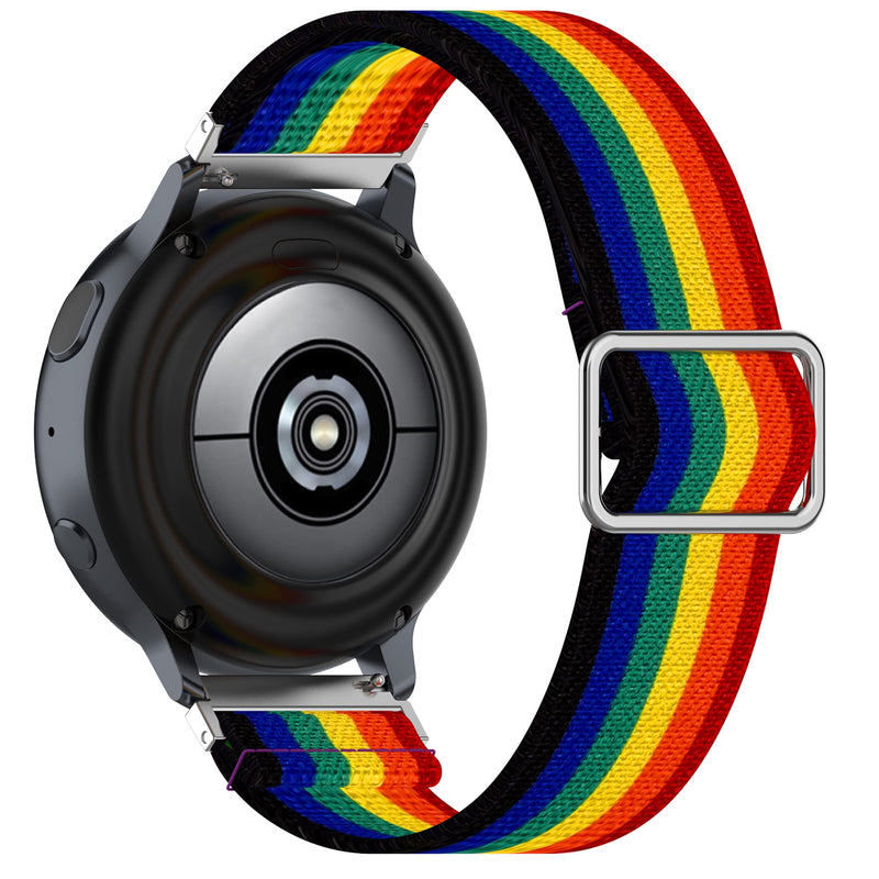  [AUSTRALIA] - Lamshaw ID206 Band, Stretch Elastics Adjustable Strap Compatible for LETSCOM ID206 1.69" Smartwatch / YAMAY 1.69 Inch ID206 Smartwatch / Dirrelo ID206 smartwatch (Rainbow) Rainbow