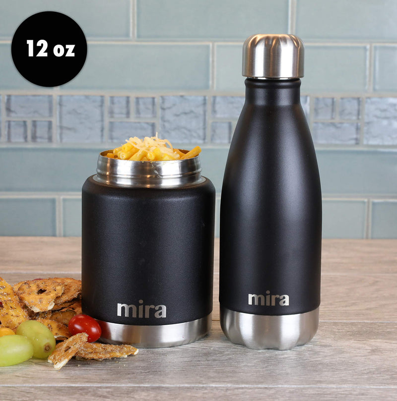  [AUSTRALIA] - MIRA 12 oz Stainless Steel Vacuum Insulated Water Bottle - Double Walled Cola Shape Thermos - Keeps 24 Hours Cold, 12 Hours Hot - Reusable Metal Water Bottle - Kids Leak-Proof Sports Flask - Iris 12 Ounce
