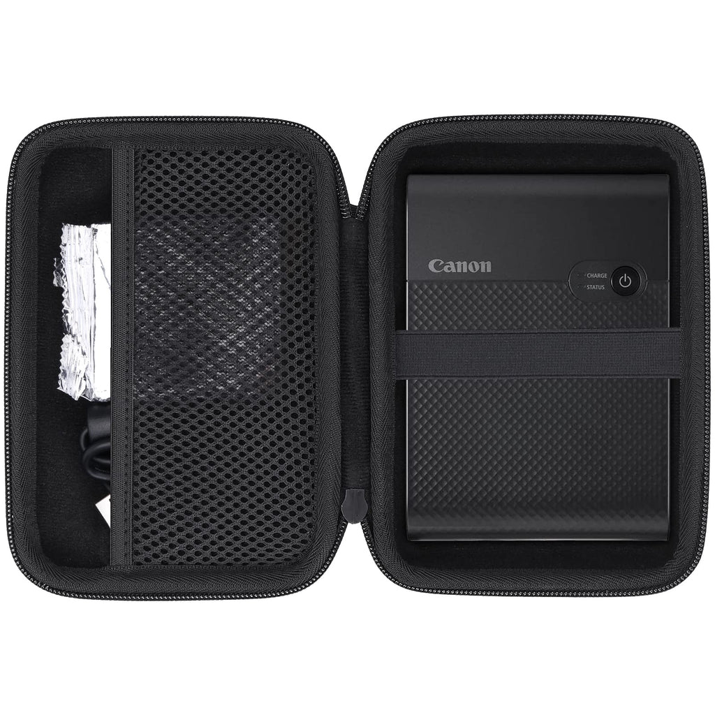  [AUSTRALIA] - co2CREA Hard Travel Case Replacement for Canon SELPHY QX10 Portable Square Photo Printer (for SELPHY QX10, Black Case) for SELPHY QX10