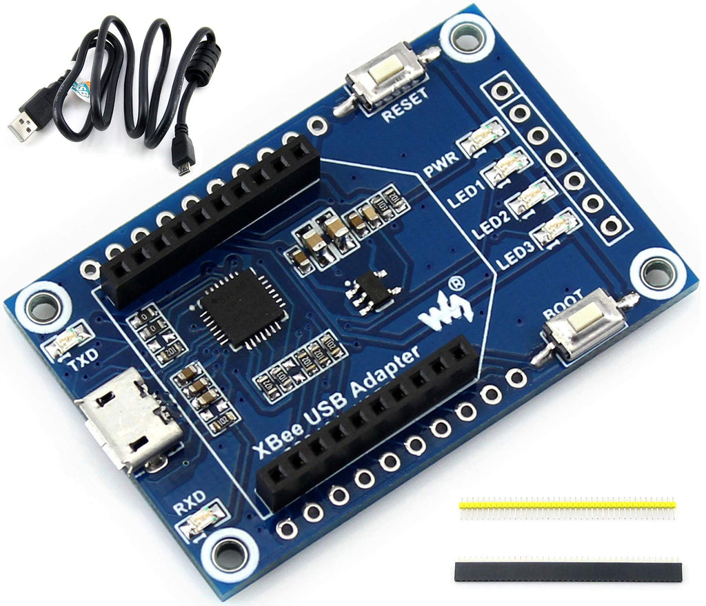  [AUSTRALIA] - XBee USB Adapter UART Communication Board XBee Interface USB Interface Onboard Buttons/LEDs for Easy Testing,Program/Configure XBee Module