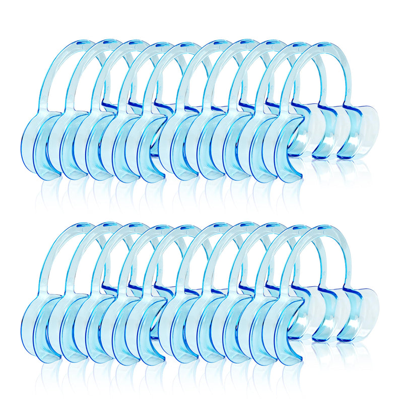  [AUSTRALIA] - 20 Pieces Mouth Opener for Adults - C-Shape Mouth Opener - Cheek Retainer - Intraoral Lips Mouth Opener - Mouth Opener 20 Pieces Dental C-Shape Type Clear Mouth Separator - C-Shape Mouth Opener Mouth Lip Opener Adulto